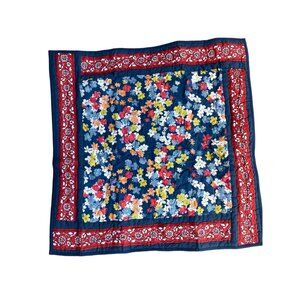 The Company Store Floral Garden Euro Square Cotton Pillow Sham Red‎ Blue Cottage
